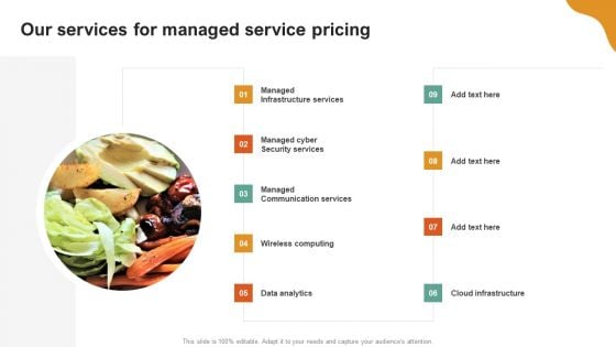 A LA Carte Business Strategy Our Services For Managed Service Pricing Structure PDF