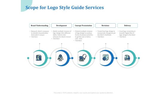 A Step By Step Guide To Creating Brand Guidelines Scope For Logo Style Guide Services Microsoft PDF