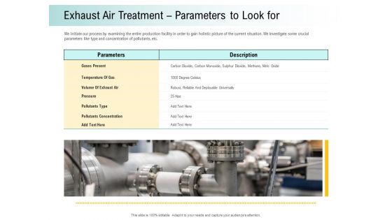 A Step Towards Environmental Preservation Exhaust Air Treatment Parameters To Look For Sample PDF