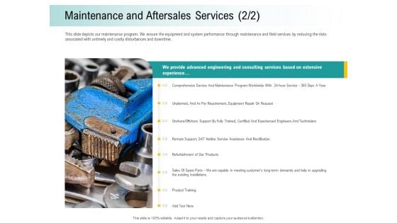 A Step Towards Environmental Preservation Maintenance And Aftersales Services Year Brochure PDF