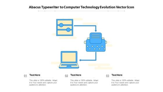 Abacus Typewriter To Computer Technology Evolution Vector Icon Ppt PowerPoint Presentation Inspiration Microsoft PDF