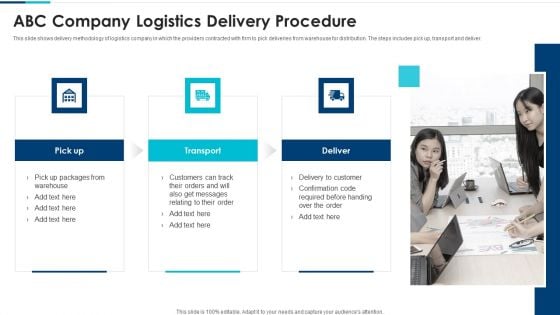 Abc Company Logistics Delivery Procedure Designs PDF