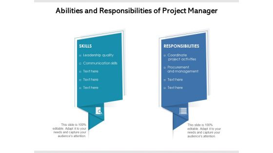 Abilities And Responsibilities Of Project Manager Ppt PowerPoint Presentation Professional Outline PDF