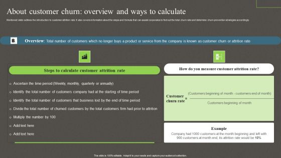 About Customer Churn Overview And Ways To Calculate Ppt PowerPoint Presentation File Layouts PDF