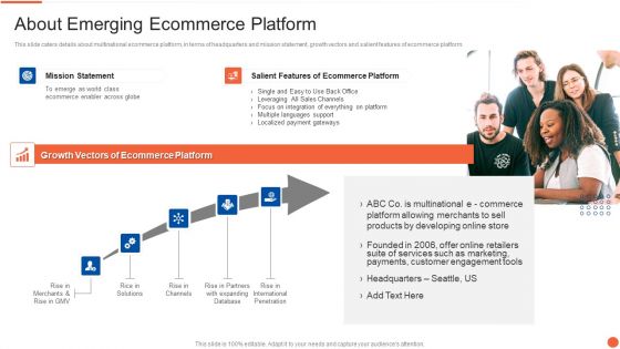 About Emerging Ecommerce Platform Mockup PDF