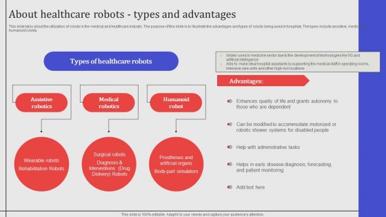 About Healthcare Robots Types And Advantages Sample PDF