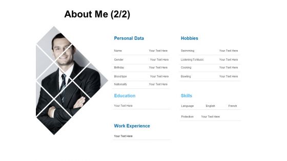 About Me Education Ppt PowerPoint Presentation Summary Deck