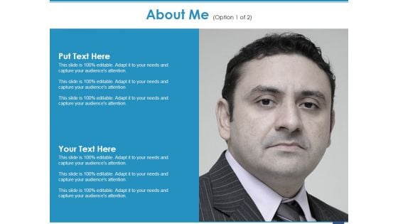 About Me Template 1 Ppt PowerPoint Presentation Slides Demonstration