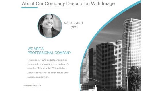 About Our Company Description With Image Ppt PowerPoint Presentation Ideas