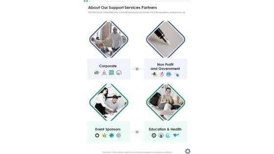 About Our Support Services Partners One Pager Sample Example Document