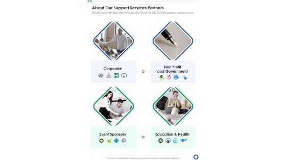 About Our Support Services Partners One Pager Sample Example Document About Our Support Services Partners One Pager Sample Example Document