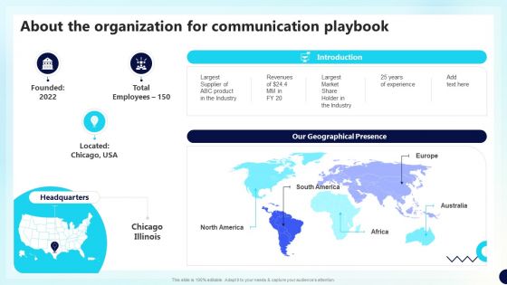 About The Organization For Communication Playbook Elements PDF