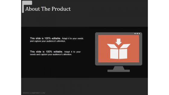 About The Product Ppt Powerpoint Presentation Pictures Deck