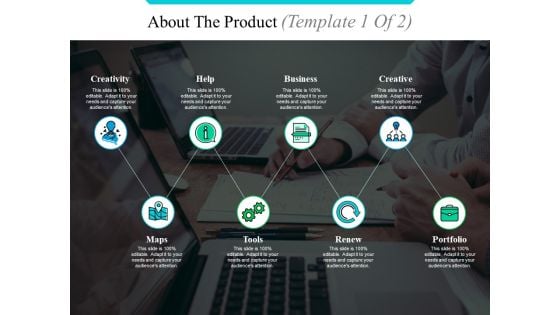 About The Product Template 1 Ppt PowerPoint Presentation Gallery Outline