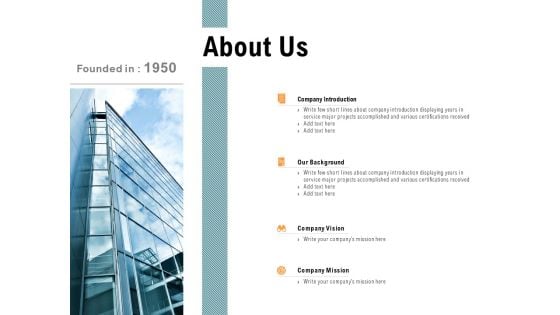 About Us Company Introduction Ppt PowerPoint Presentation Professional Example File