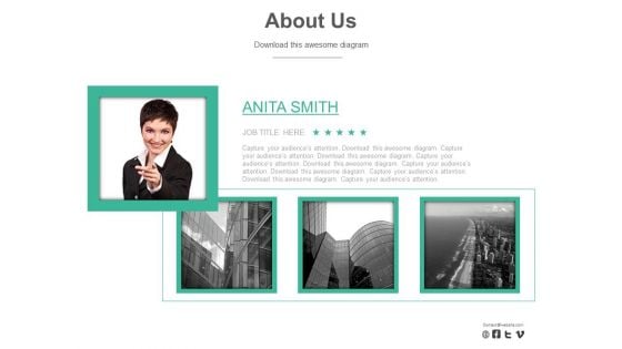 About Us Design For Corporate Profile Powerpoint Slides