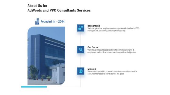 About Us For Adwords And PPC Consultants Services Information PDF