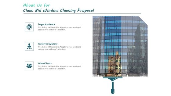 About Us For Clean Bid Window Cleaning Proposal Ppt Model Design Templates PDF