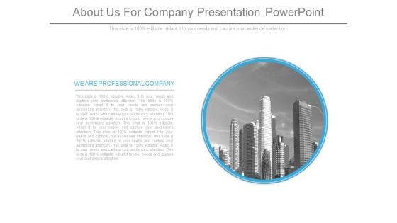 About Us For Company Presentation Powerpoint
