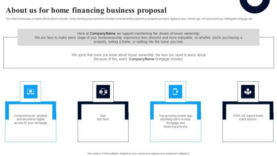 About Us For Home Financing Business Proposal Ppt Professional Objects PDF