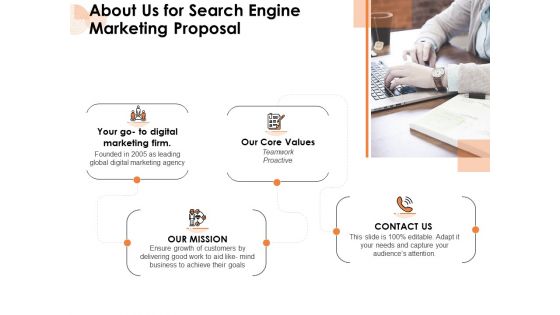 About Us For Search Engine Marketing Proposal Ppt PowerPoint Presentation Infographics Clipart PDF About Us For Search Engine Marketing Proposal Ppt PowerPoint Presentation Infographics Clipart PDF