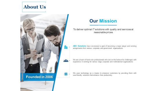 About Us Mission Ppt PowerPoint Presentation Inspiration Files