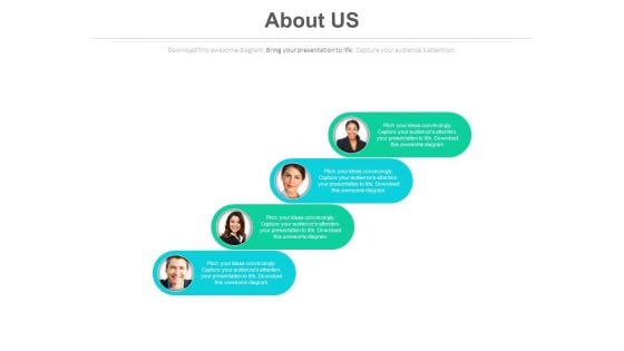 About Us Page Layout With Team Information Powerpoint Slides