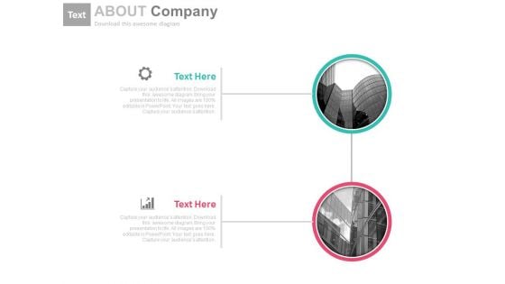 About Us Slide For Company Infrastructure Powerpoint Slides