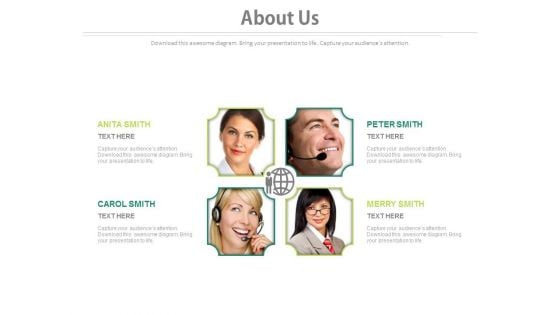 About Us Slide For Global Team Network Powerpoint Slides About Us Slide For Global Team Network Powerpoint Slides