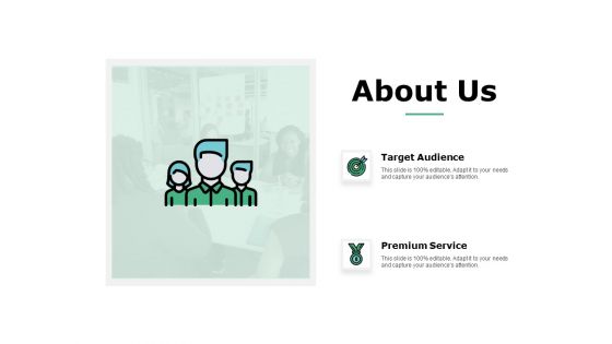 About Us Target Audience Ppt Powerpoint Presentation Pictures Shapes