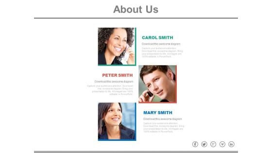 About Us Team Profile Powerpoint Slides
