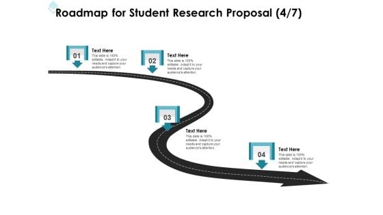 Academic Investigation Roadmap For Student Research Proposal Four Stage Process Ppt Pictures Design Inspiration PDF