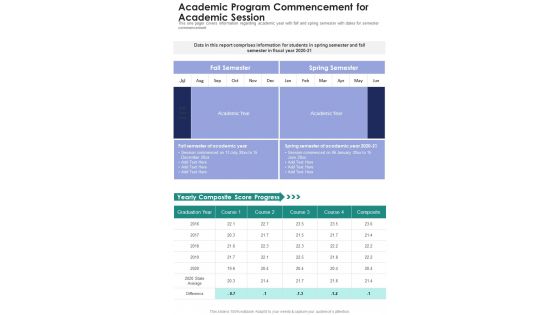 Academic Program Commencement For Academic Session One Pager Documents Academic Program Commencement For Academic Session One Pager Documents