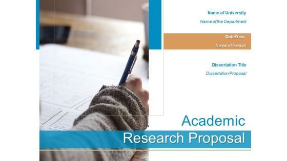 Academic Research Proposal Ppt PowerPoint Presentation Complete Deck With Slides