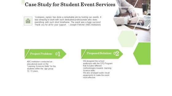 Academic Study Proposal Case Study For Student Event Services Ppt Summary Graphics Tutorials PDF Academic Study Proposal Case Study For Student Event Services Ppt Summary Graphics Tutorials PDF