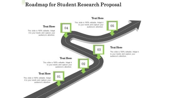 Academic Study Roadmap For Student Research Proposal Ppt Slides Clipart Images PDF