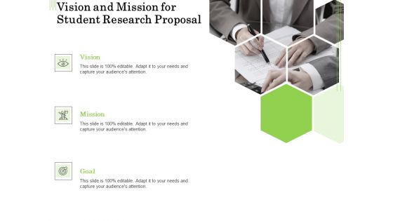 Academic Study Vision And Mission For Student Research Proposal Ppt Show Slides PDF