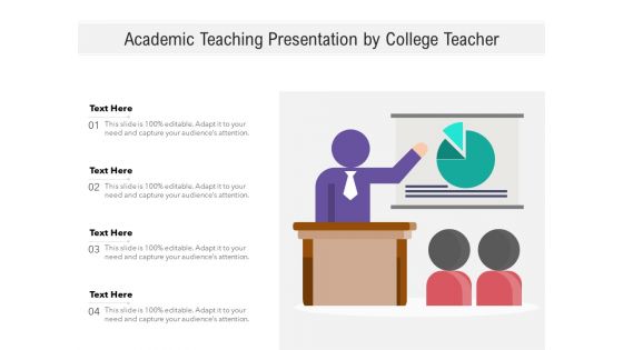 Academic Teaching Presentation By College Teacher Ppt PowerPoint Presentation File Slides PDF