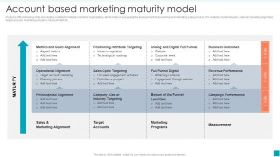 Account Based Marketing Maturity Model Efficient B2B And B2C Marketing Techniques For Organization Professional PDF