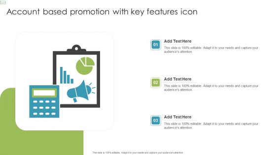 Account Based Promotion With Key Features Icon Formats PDF