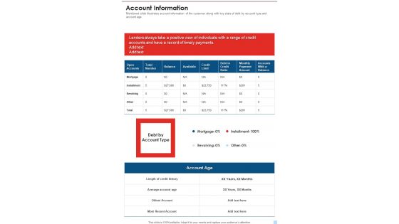 Account Information Template 81 One Pager Documents Account Information Template 81 One Pager Documents