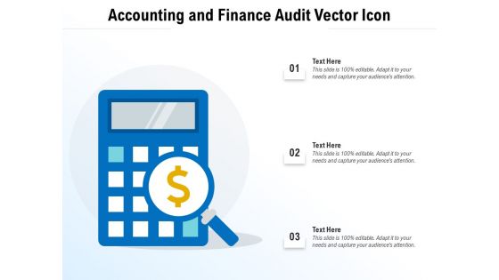 Accounting And Finance Audit Vector Icon Ppt PowerPoint Presentation Styles Objects PDF