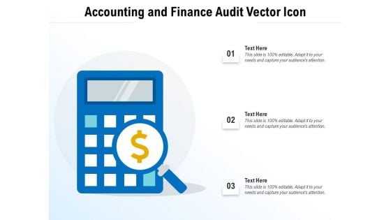 Accounting And Finance Audit Vector Icon Ppt PowerPoint Presentation Styles Objects PDF