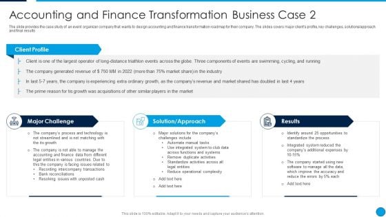 Accounting And Finance Transformation Business Case Summary Financial Inspiration PDF Accounting And Finance Transformation Business Case Summary Financial Inspiration PDF