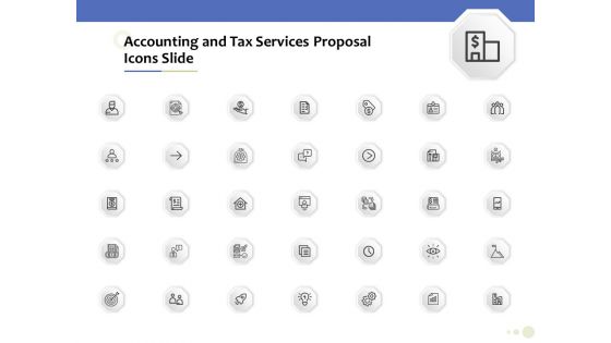 Accounting And Tax Services Icons Slide Rules PDF