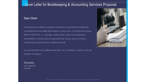 Accounting Bookkeeping Service Cover Letter For Bookkeeping And Accounting Services Proposal Sample PDF