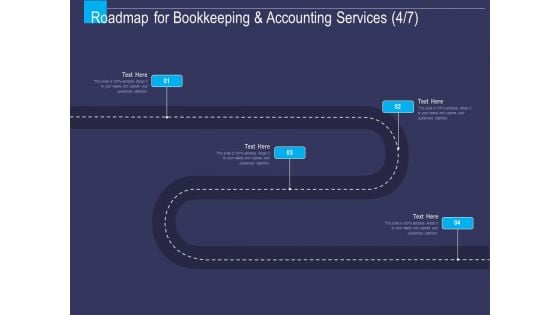 Accounting Bookkeeping Service Roadmap For Bookkeeping And Four Stage Process Ppt Pictures Portrait PDF