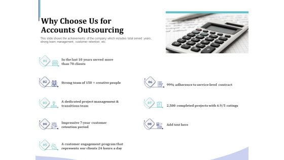 Accounting Bookkeeping Services Why Choose Us For Accounts Outsourcing Brochure PDF