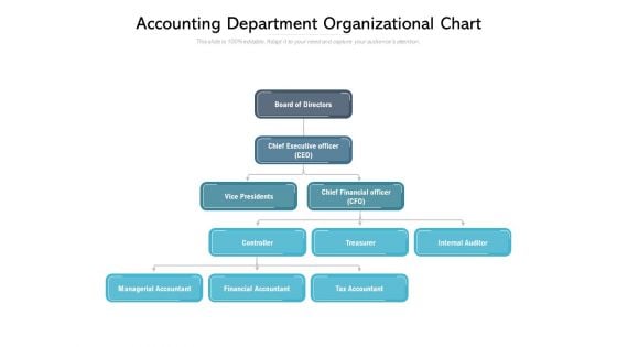 Accounting Department Organizational Chart Ppt PowerPoint Presentation Pictures Graphics