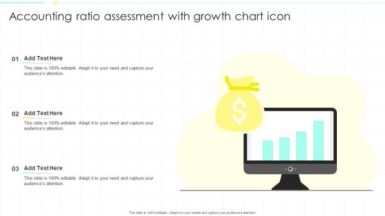 Accounting Ratio Assessment With Growth Chart Icon Ppt PowerPoint Presentation Show Inspiration PDF